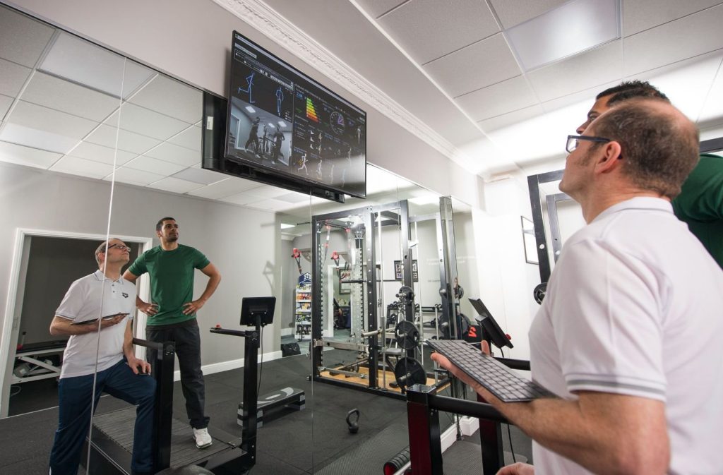 Gait analysis and clinical assessment room at Podiatry Clinics.