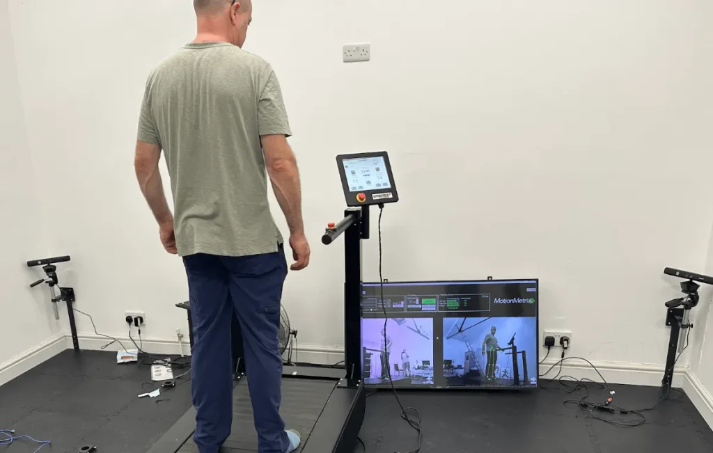 MotionMetrix 3D running analysis in the dedicated musculoskeletal room at the new Leeds clinic
