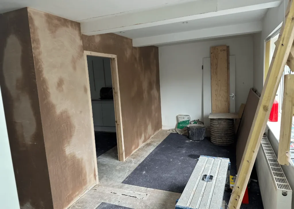 The musculoskeletal clinic room during the refurbishment of the new Leeds clinic